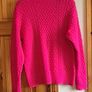 Savida Pink cable knit jumperw/ jewels feathers  size M 12/14 includes post Image 2
