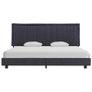 Bed Frame Dark Grey Fabric 150x200 cm Image 2