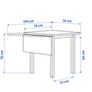 Black drop-leaf dining table with two chairs Image 3