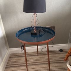 Bundle - 2 side  tables, two lamps and light shade