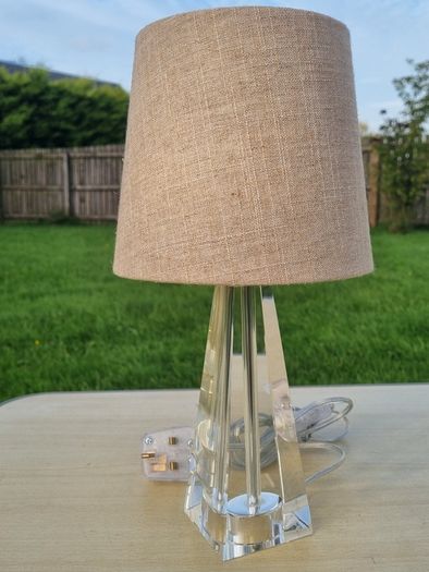 Cyprus Tapered Crystal with Shade Table Lamp