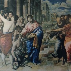 An Original Print from Picture Relics - Christ Healing the Blind (1570) by El Greco