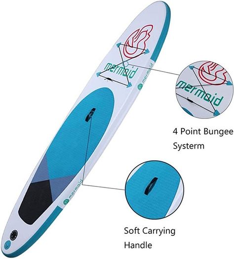 10.6ft Inflatable Stand Up Paddle Board- SUP Board for All Skill Levels with SUP Accessories & Fiberglass Paddle,Fin, Leash, Double Action Pump and ISUP Travel Backpack for Youth & Adult (FREE POSTAGE)