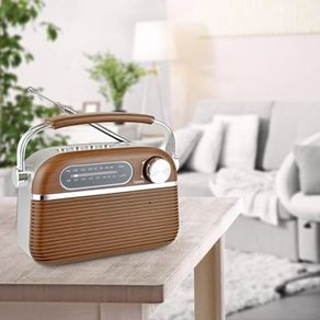 2 Band 'Vintage' Rechargeable Portable Radio USB