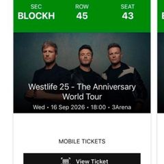 westlife tickets