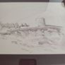FRAMED PRINT / SKETCHE NOT SIGNED  Joyce Tower, Sandy cove . could be the work of Diarmuid MAC GOWAN. Image 2