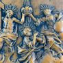 Antique wax picture Coronation of Mary Image 4