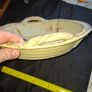 Beautiful Old Glazed Stoneware Ceramic Jug and Bowl featuring a hand painted fruit, Postage Available Image 5