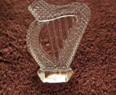 Waterford Crystal Harp Paperweight