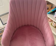 Pink Velvet Swivel Chair