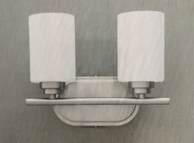 Wall lamps stainless steel metal and white glass lights
