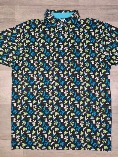 FootJoy FJ Patterned Golf Polo Shirt Mens XL