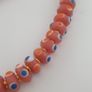 Vintage Venetian Style Tiny Tire shape Eyes Glass Beads Necklace Image 5