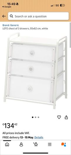 3 draw locker