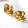 Vintage Hallmarked 9ct Gold 'Knot' Earrings Image 7