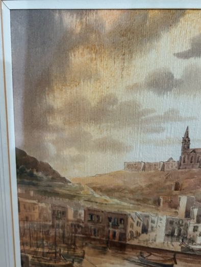 Original watercolour by Edwin Galea, Malta