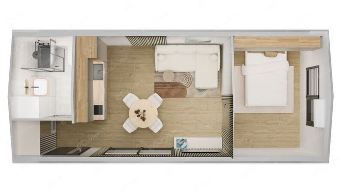 Ecohome Log Cabins 1 Bedroom Modular Home