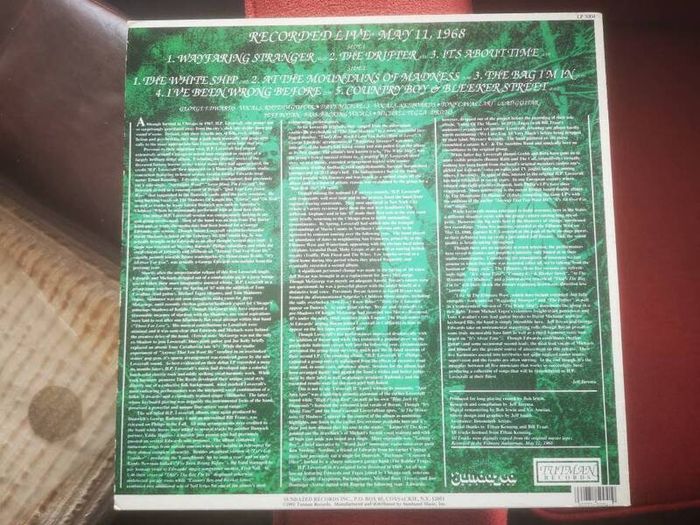 HP Lovecraft - Live May 11th 1968 Psych Rock LP Reissue