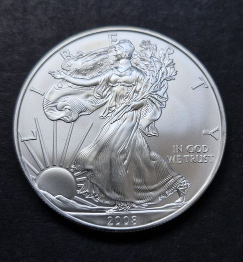 American Silver Eagle 2008 1 oz .999 Coin in capsule