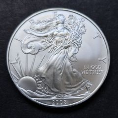 American Silver Eagle 2008 1 oz .999 Coin in capsule
