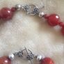 Sterling silver gemstone necklace and bracelet set Image 2