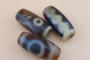 Vintage Himalayan Tibetan Rare Pattern Agate Lot of 3