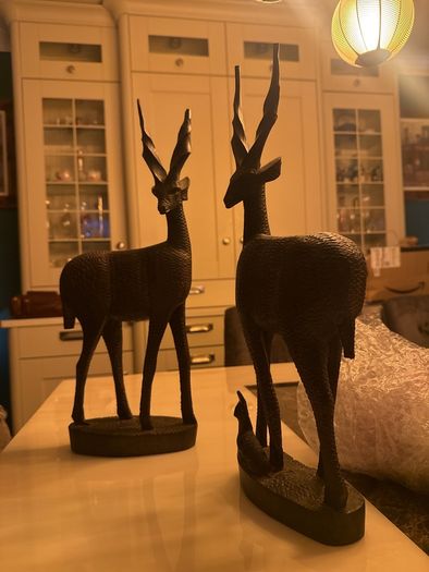 Set of Handcrafted Deer Figurines
