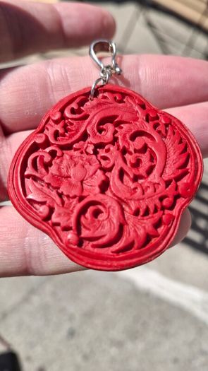 Cinibar Chinese pendant