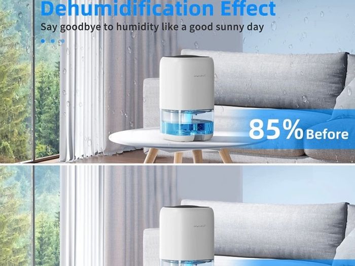 Dehumidifier 1000ml, Dehumidifiers for Home, Auto Off&Coloured LED Light, Peltier Technology Update, Portable and Ultra Quiet, Dehumidifiers for Drying Clothes, Bedroom, Bathroom, Wardrobe (FREE POSTAGE)