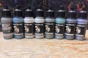 Scale75 Metal and Alchemy metallic paints.