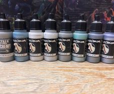 Scale75 Metal and Alchemy metallic paints.