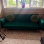 Gorgeous emerald green velvet sofa! Image 6