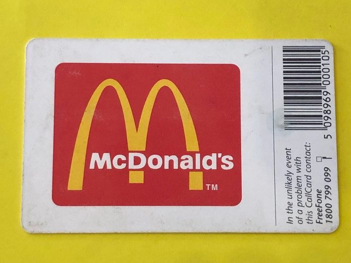 Callcard 1212 Mc Donalds Gemplus Variations