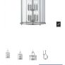 Grande 8 and 12 light celing pendent chrome lanterns Image 4
