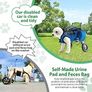 Dog Wheelchair for Back Legs, Adjustable Dog Wheelchair, Rehabilitation 2 Wheels Dog Cart Wheels, Assist Pets with Paralyzed Hind Limbs to Recover Walking, Equipped with Storage Bag and Traction Rope Image 4