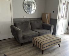 2 and 3 seater sofa and foot stool