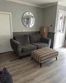 2 and 3 seater sofa and foot stool