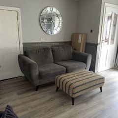 2 and 3 seater sofa and foot stool