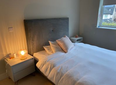 King Size Designer Bedframe & Natural Fibre Mattress