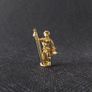 Vintage Gold Coloured Warrior , Lapel Pin Badge Image 2