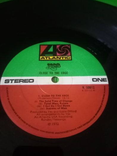 YES Close to the edge 1st UK press 1972 Prog masterpiece King crimson Genesis