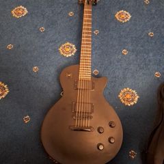 SX Les Paul Set Neck electric guitar in Matte Black Finish