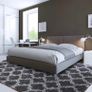 Luxury Velvet Shag Area Rug Modern Indoor Plush Fluffy Rugs, Extra Soft and Comfy Carpet, Geometric Moroccan Rugs for Bedroom Living Room Girls Kids Nursery, 5x8 Feet Dark Grey/White MULTIPLE COLOURS AVAILABLE (FREE POSTAGE) Image 7