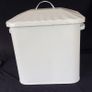 Enamel bread bin white vintage farmhouse Image 3