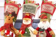 Christmas Stockings, 3 Pack 18" Personalized Xmas Stockings with 3D Snowflake Santa, Snowman, Reindeer for Family Holiday Christmas Party Decorations (FREE POSTAGE)