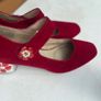 Velvet Red sandles Image 2