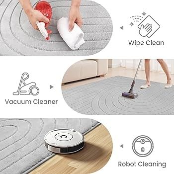 Rugs Living Room 240x300cm,3D Semicircular pattern Grey Area Rugs for Bedroom,Extra Large Rugs for living room,Machine Washable Anti Slip Short Pile Rug for Kids Room Bedroom