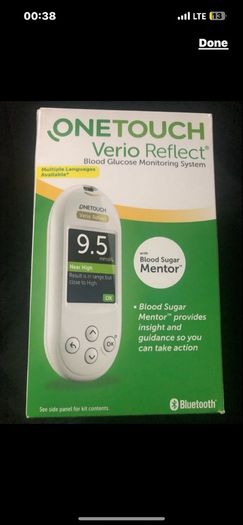 Glucomen Areo GK Blood Glucose and ketones Monitoring System Meter Blood Sugar diabetes and One Touch Verio Reflect Blood Glucose Monitoring System meters blood sugar diabetes with Bluetooth