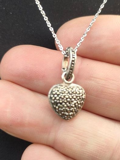 New and boxed Sterling Silver Swarovski Marcasite pendant set