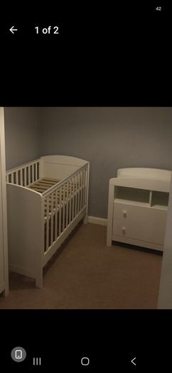 cot and changing unit
